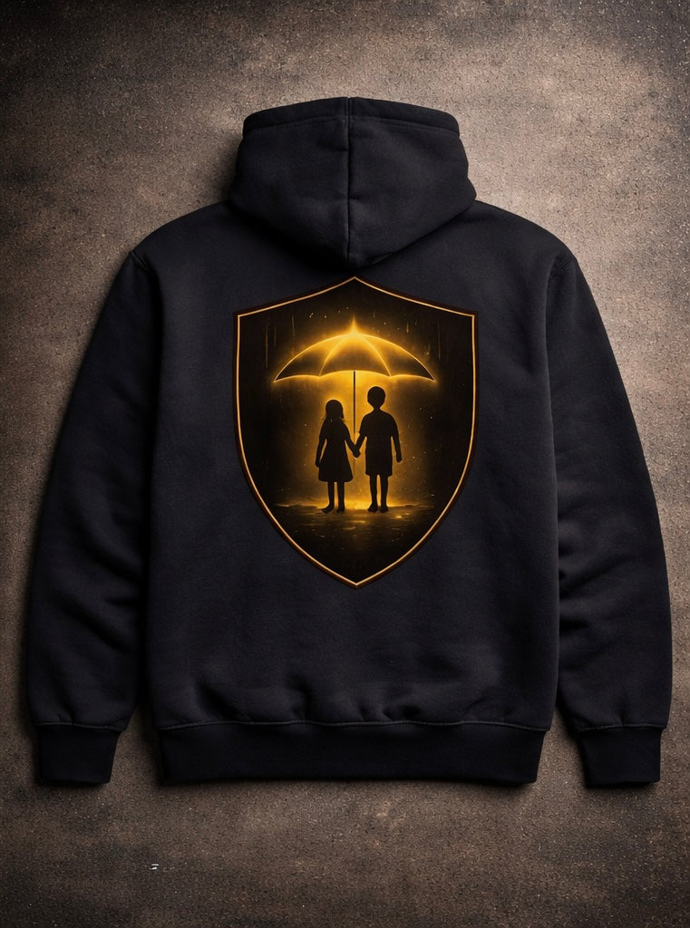 We Protect Ours Heavyweight Box Hoodie – Vintage Black