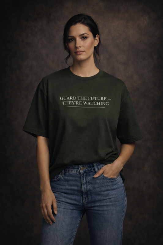 Guard The Future — They’re Watching Heavyweight Oversized Tee